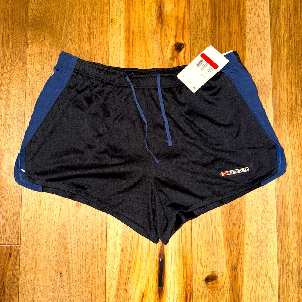 NWT NEW Nike Men's LG Track  3" Brief-LINED RUNNING SHORTS FB5541-010 BLACK/NAVY